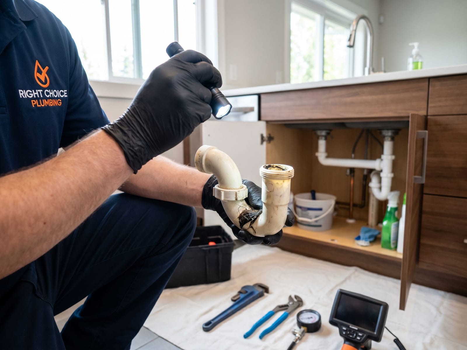 Drain Cleaning & Unclog diagnostic by a licensed Vancouver plumber
