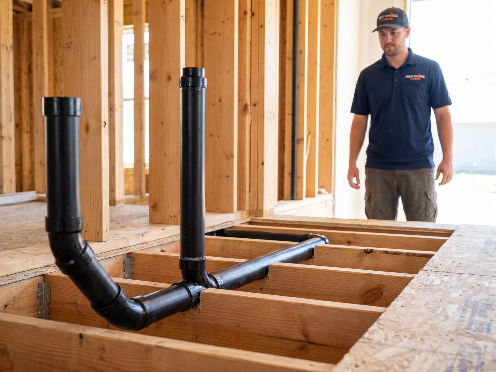 Finished drain hookup & installation job in a Vancouver home
