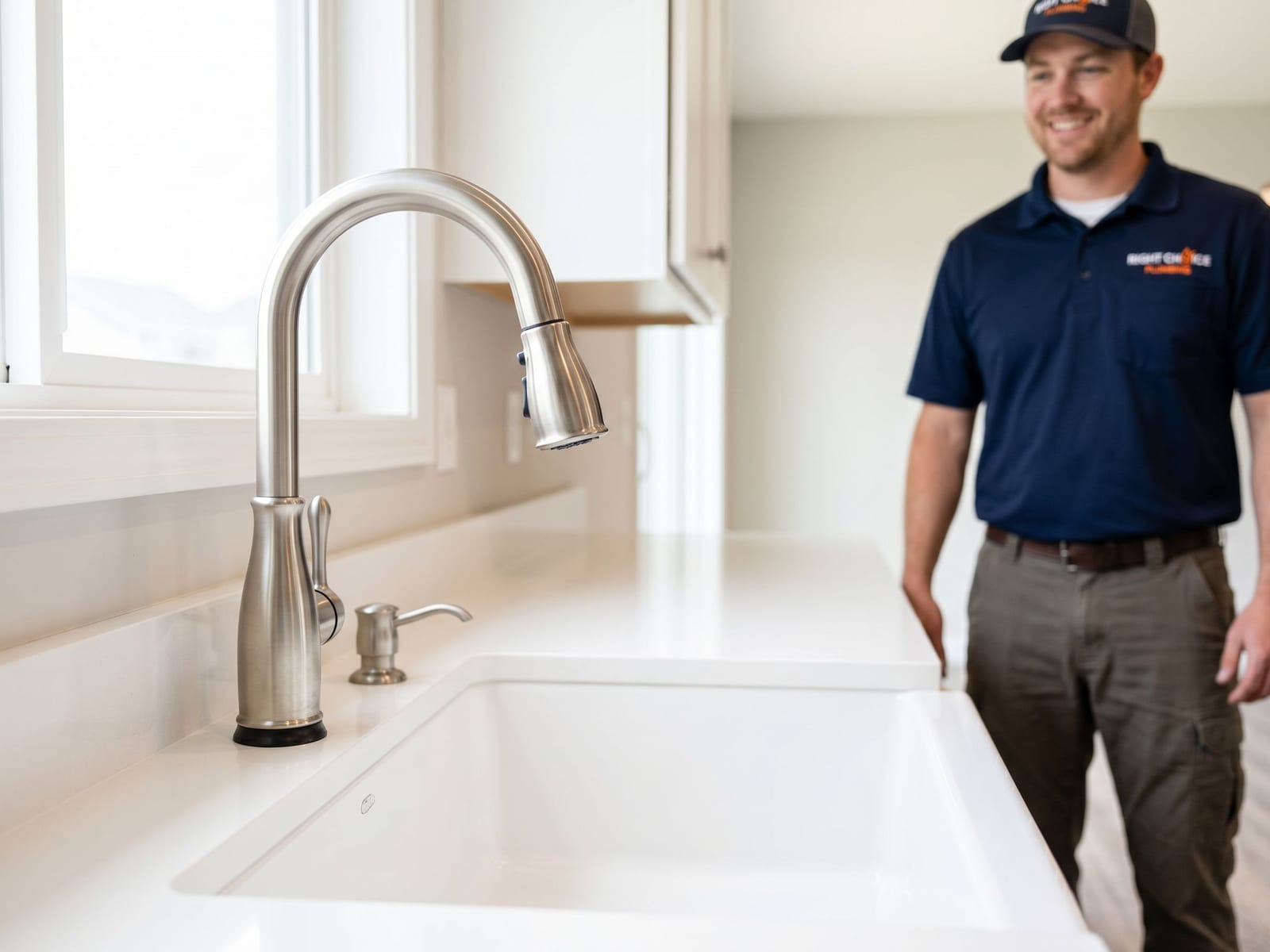 Finished faucet replacement & installation job in a Vancouver home