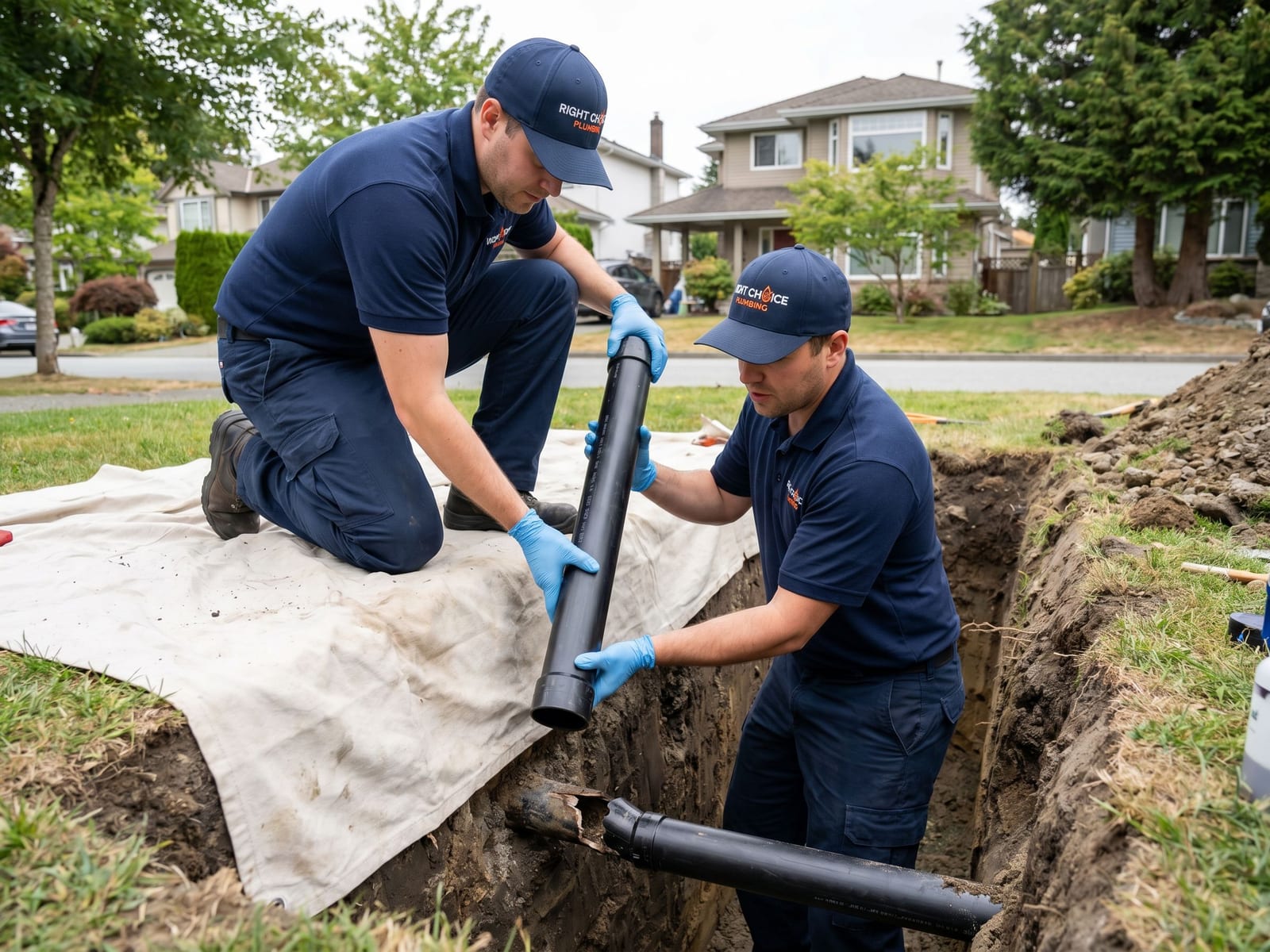 Sewer Line Repair repair / installation by Right Choice Plumbing