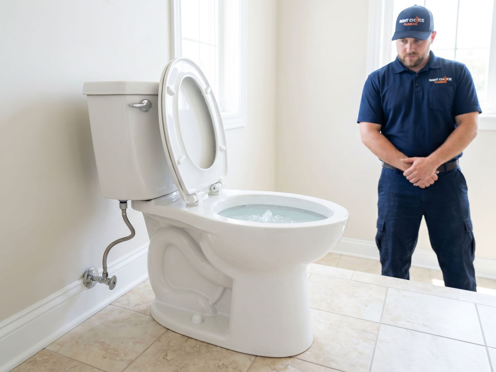 Finished toilet replacement & installation job in a Vancouver home