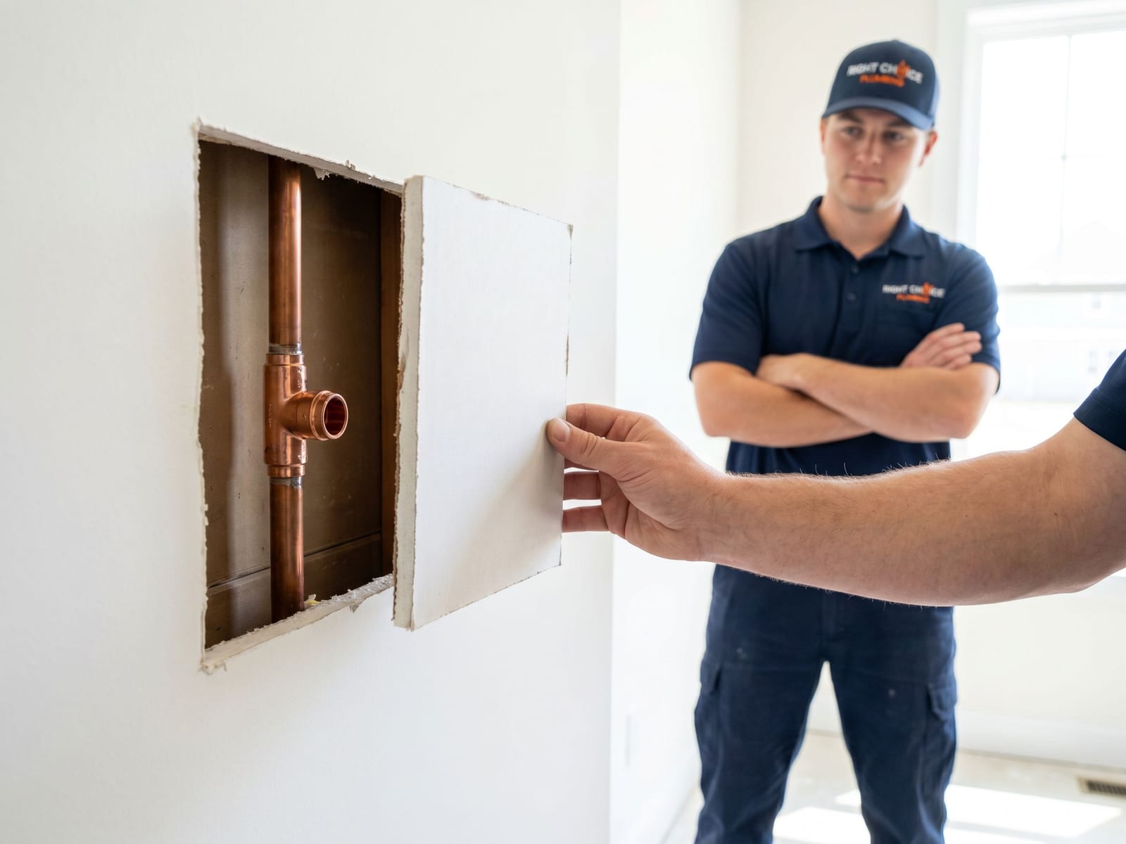 Finished water leak detection & repair job in a Vancouver home